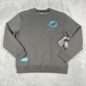 NFL Ultra Game Mens Medium Miami Dolphins Sweatshirt Grey